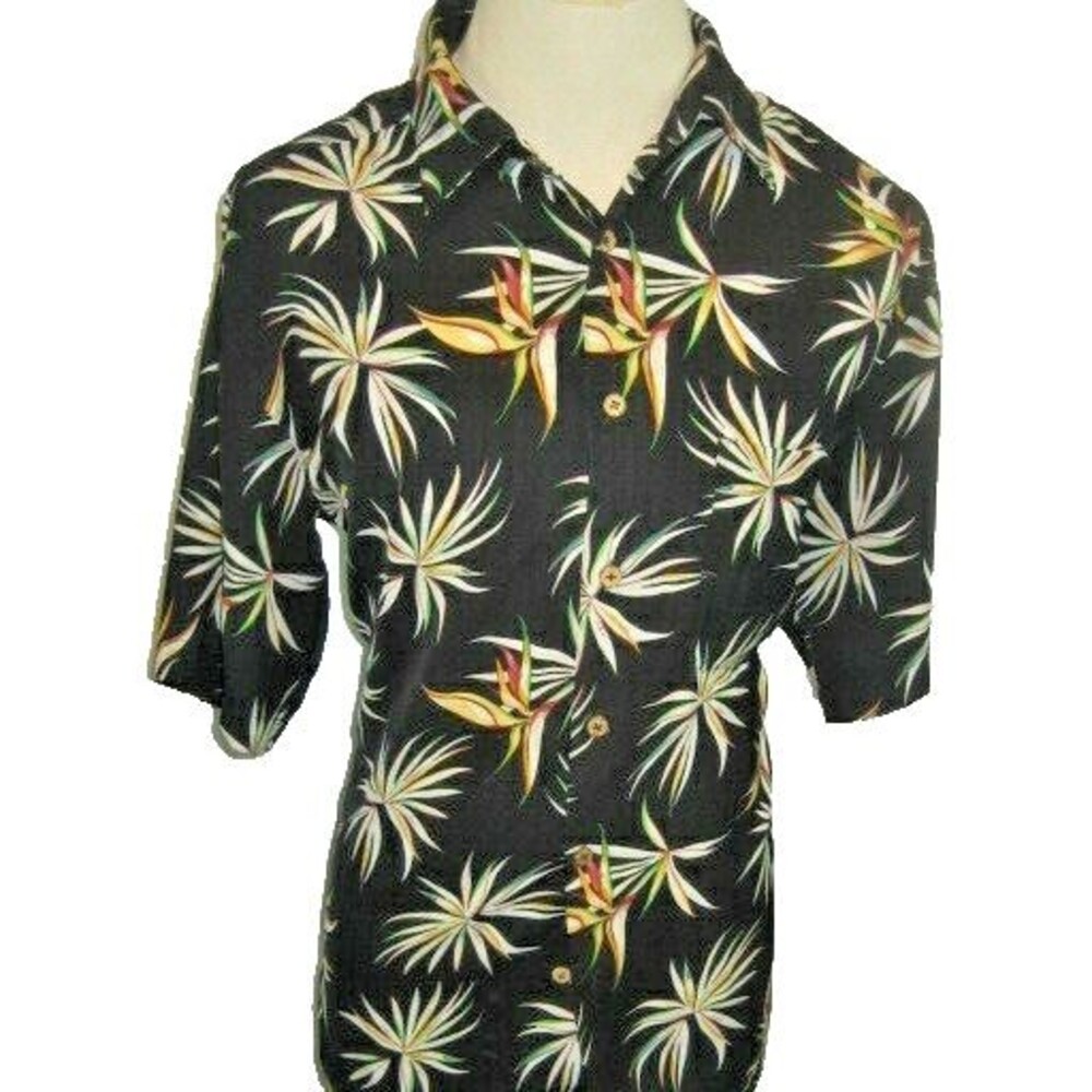 Mens Premier Multicolor Aloha Island Hawaiian SS Casual Shirt sz L